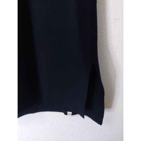 Mpg x Betabrand Black Ribbed Sleeveless Round Neck Split Hem Mini Dress Size XL - Picture 3 of 7